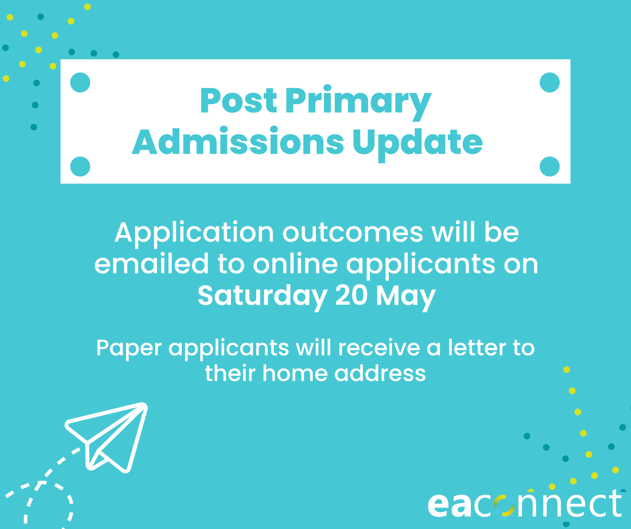 Post Primary Admissions Update