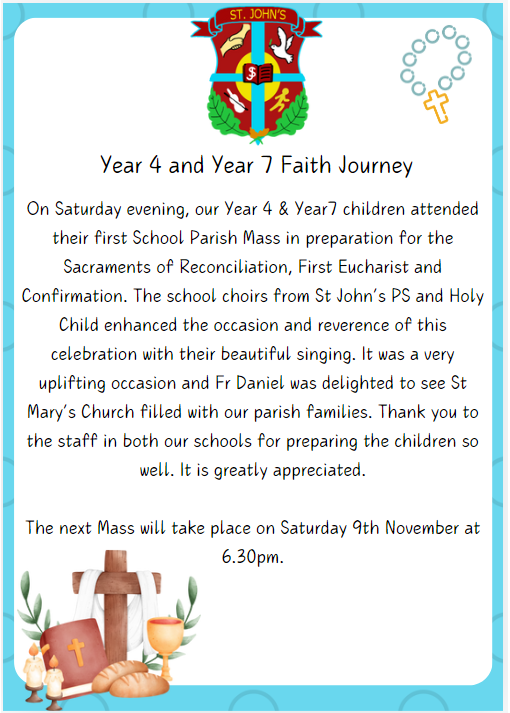 Year 4 & Year 7 Faith Journey