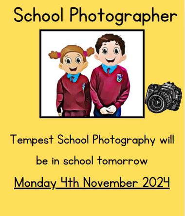 Reminder: School Photographer