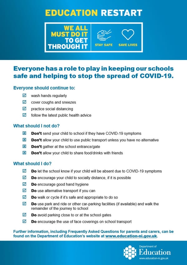 Education Restart Leaflet