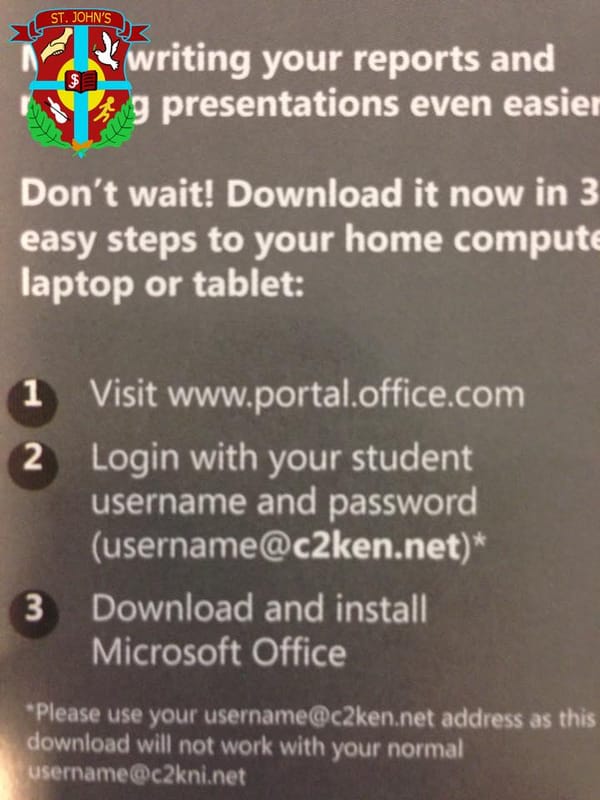 Parents you can now download Microsoft Office