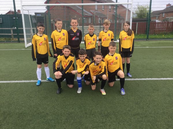 St. John's football team who played against St. Eugene's and St. Anne's at Leafair.