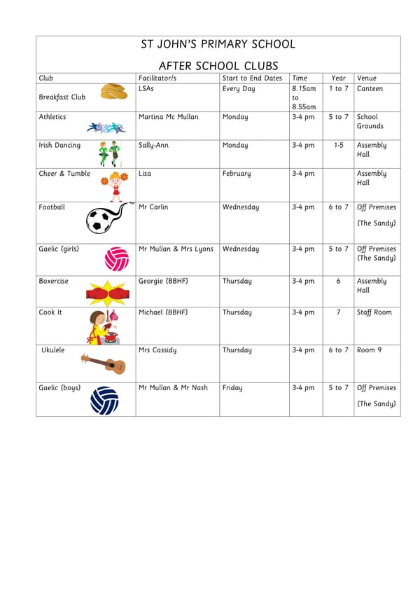 Extended School Clubs