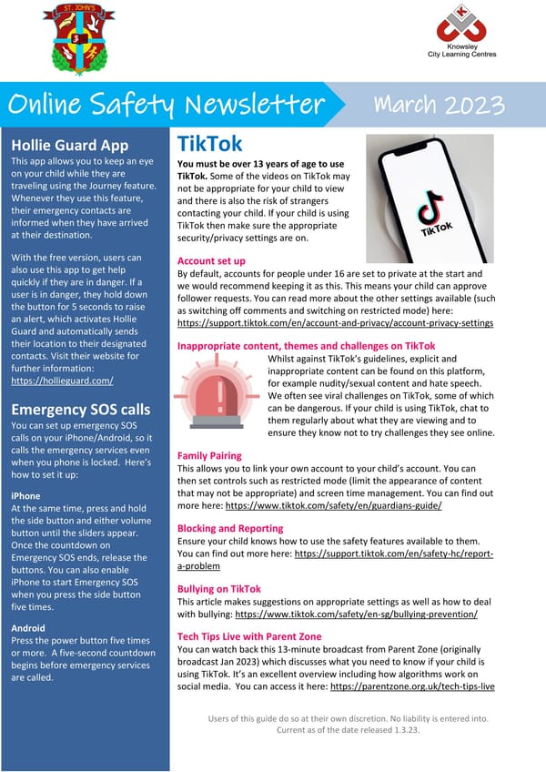 Online Safety Newsletter - March 2023