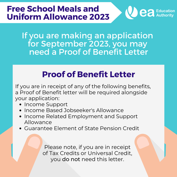Free School Meals and Uniform Allowance for 2023/24