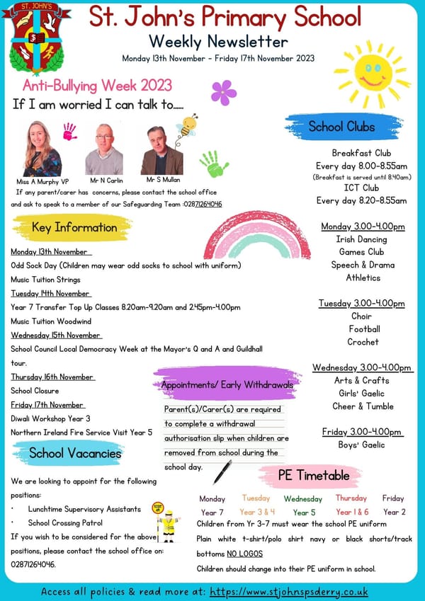 Weekly Newsletter 13/11/2023-17/11/2023