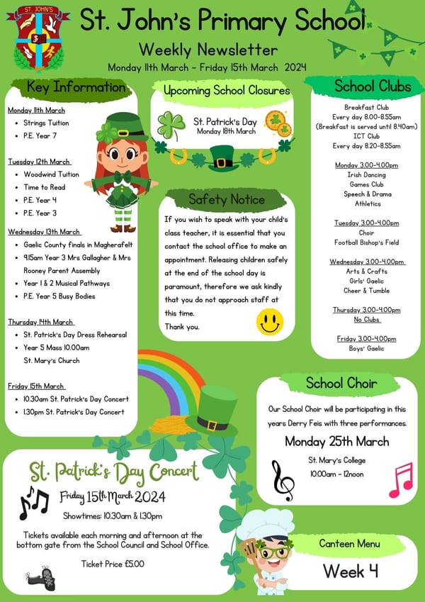 Weekly Newsletter 11/03/2024