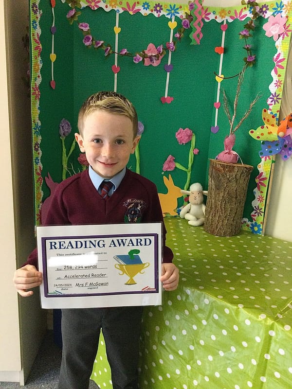 Congratulations to Caomhan Year 4B who is a quarter millionaire 👏🌟😀