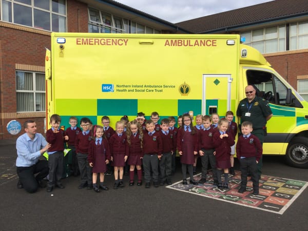 Ambulance visit to Year 2A
