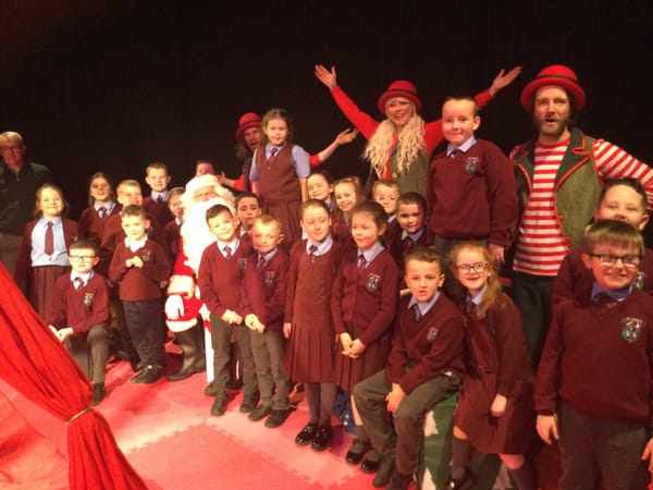 Year 4 and 5 at Elfis Humperdinck - In Your Space Circus @AnCulturlann