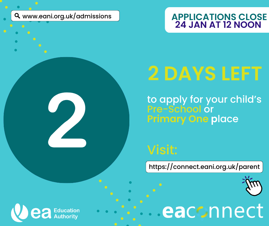 Primary 1 Applications close in 2 days