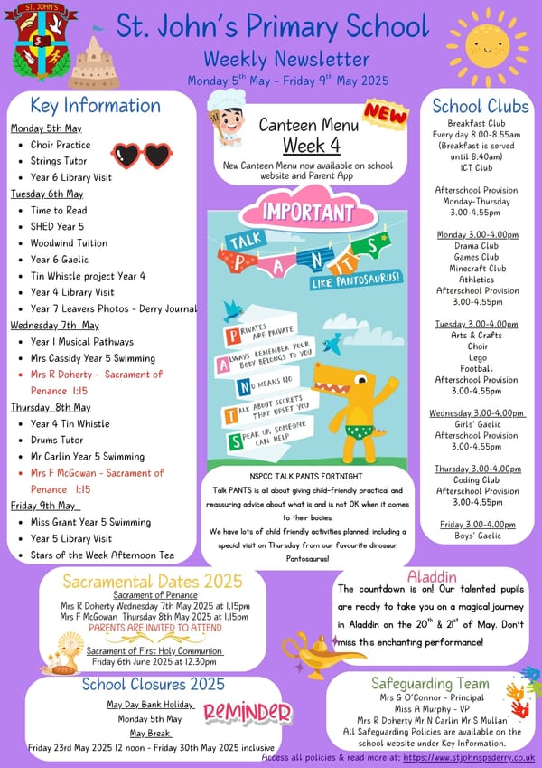 Weekly Newsletter 05/05/25