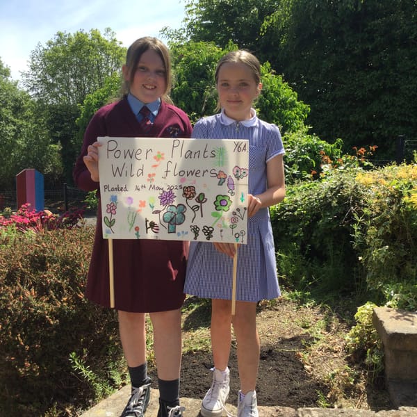 Planting our wild flower garden for the Eden Project.