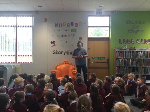 Year 4 - first library visit with both classes