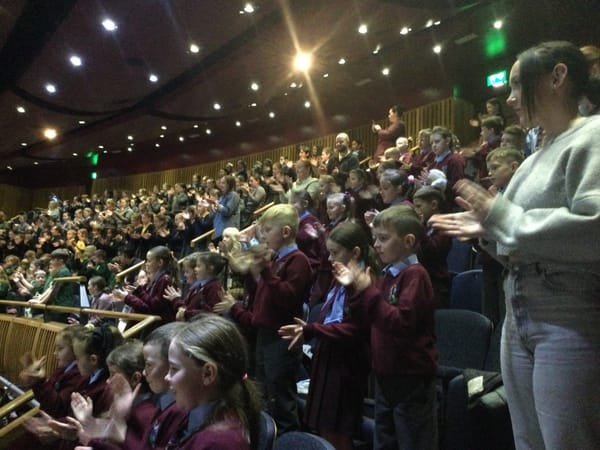 Year 4 enjoying the Big Sing!