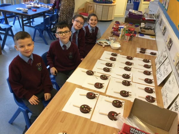 Year 3A Ready for the Christmas Fete