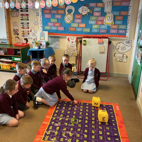 Year 2A having fun with the 100 square